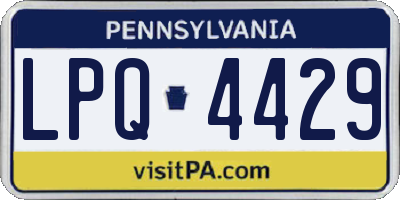 PA license plate LPQ4429