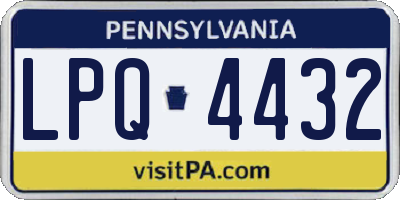 PA license plate LPQ4432