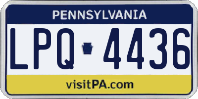 PA license plate LPQ4436