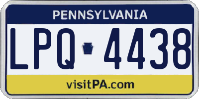 PA license plate LPQ4438