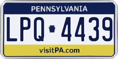 PA license plate LPQ4439
