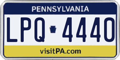 PA license plate LPQ4440