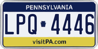 PA license plate LPQ4446