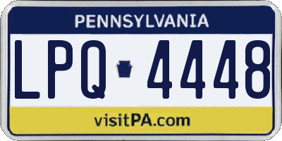 PA license plate LPQ4448