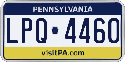 PA license plate LPQ4460