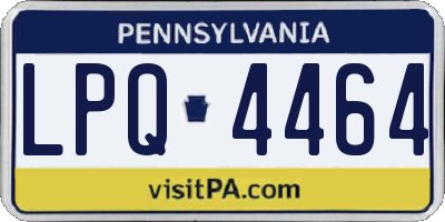 PA license plate LPQ4464