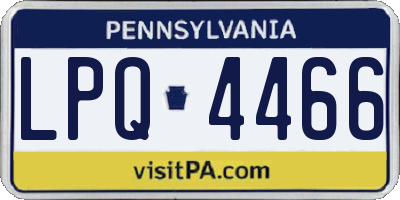 PA license plate LPQ4466
