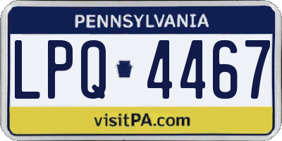 PA license plate LPQ4467