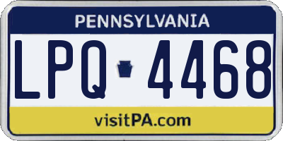 PA license plate LPQ4468