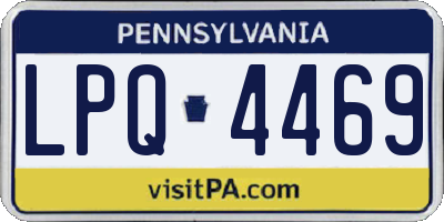 PA license plate LPQ4469