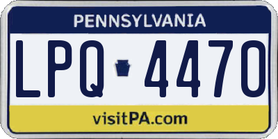 PA license plate LPQ4470