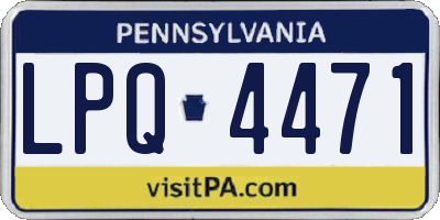 PA license plate LPQ4471