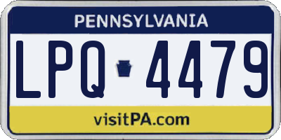 PA license plate LPQ4479