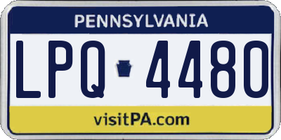 PA license plate LPQ4480