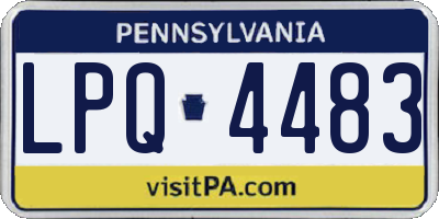 PA license plate LPQ4483