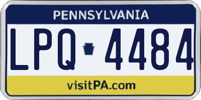 PA license plate LPQ4484