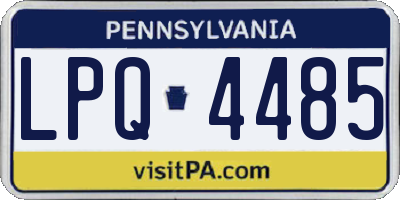 PA license plate LPQ4485