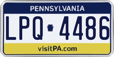 PA license plate LPQ4486