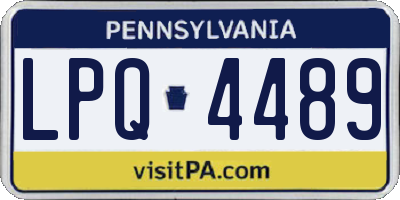 PA license plate LPQ4489