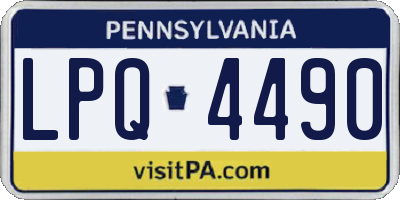 PA license plate LPQ4490