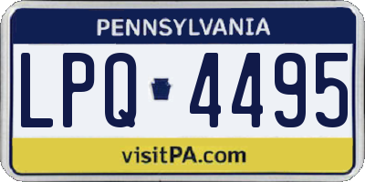 PA license plate LPQ4495