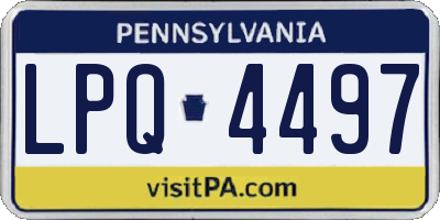 PA license plate LPQ4497