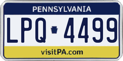 PA license plate LPQ4499