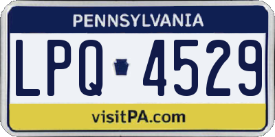 PA license plate LPQ4529