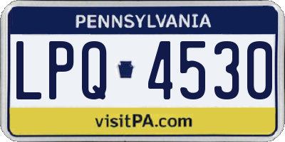 PA license plate LPQ4530