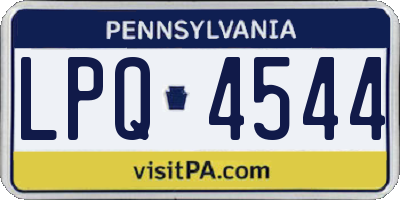 PA license plate LPQ4544