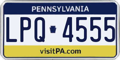 PA license plate LPQ4555