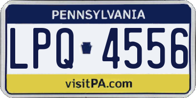 PA license plate LPQ4556