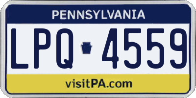 PA license plate LPQ4559