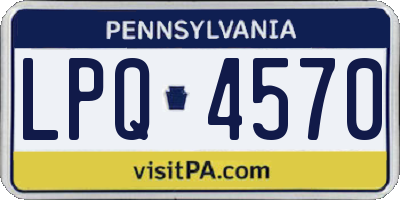 PA license plate LPQ4570