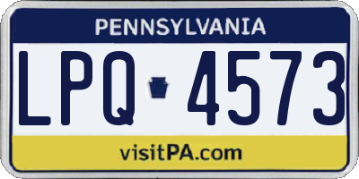 PA license plate LPQ4573
