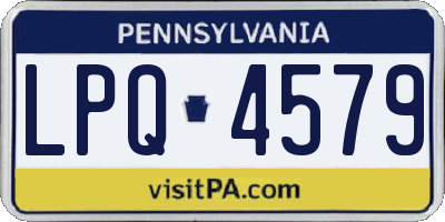 PA license plate LPQ4579