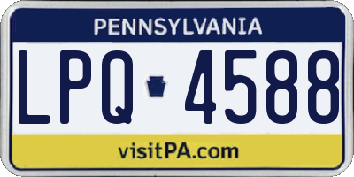 PA license plate LPQ4588