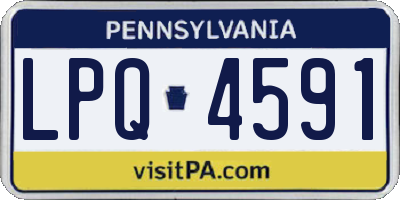 PA license plate LPQ4591