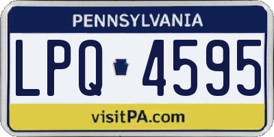 PA license plate LPQ4595