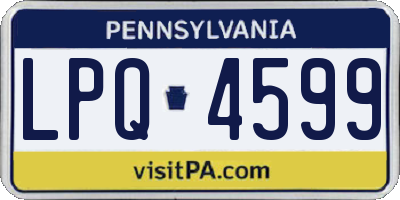 PA license plate LPQ4599