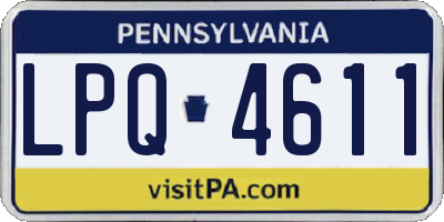 PA license plate LPQ4611