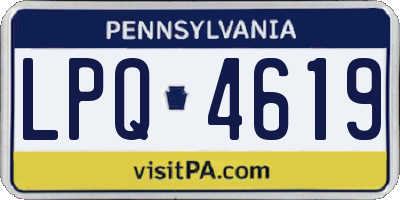PA license plate LPQ4619