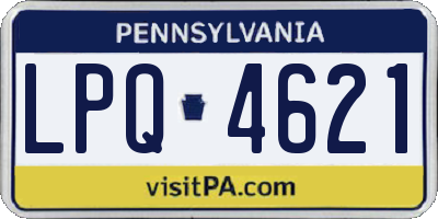 PA license plate LPQ4621