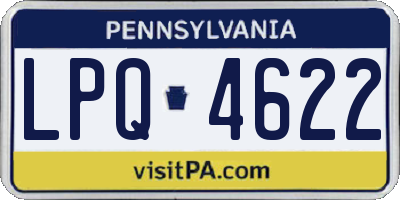 PA license plate LPQ4622