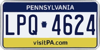 PA license plate LPQ4624