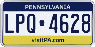 PA license plate LPQ4628