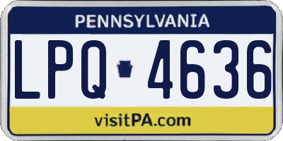 PA license plate LPQ4636