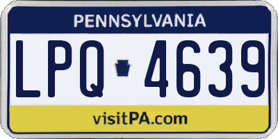 PA license plate LPQ4639