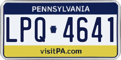 PA license plate LPQ4641