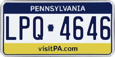 PA license plate LPQ4646